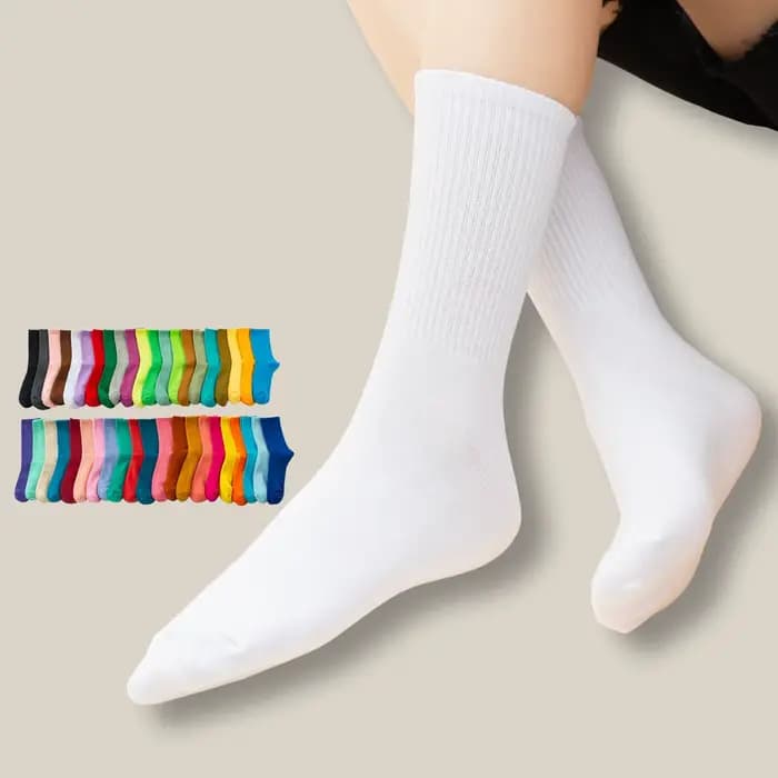 1 paire de chaussettes en coton pour femmes