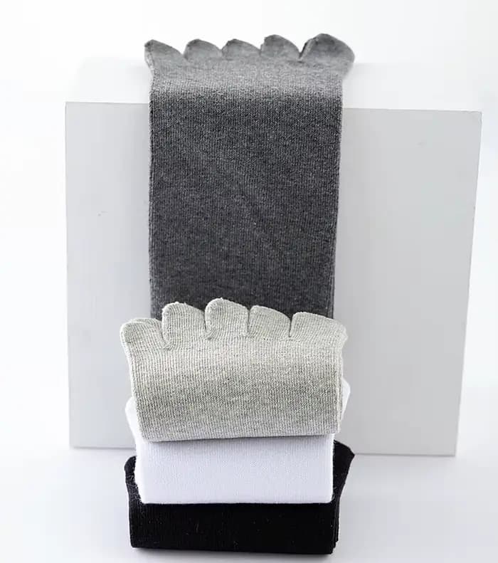 Chaussettes en coton à cinq doigts pour hommes