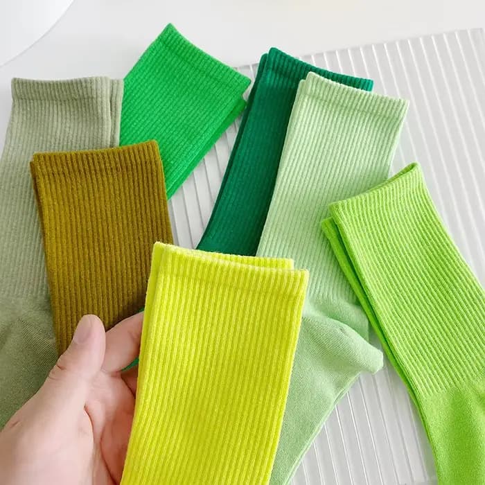 1 paire de chaussettes vertes pour femmes
