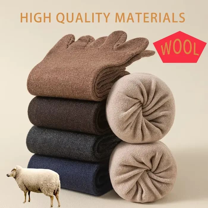 Chaussettes chaudes en laine à cinq doigts