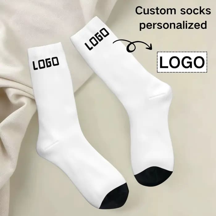Chaussettes personnalisées avec logo facial