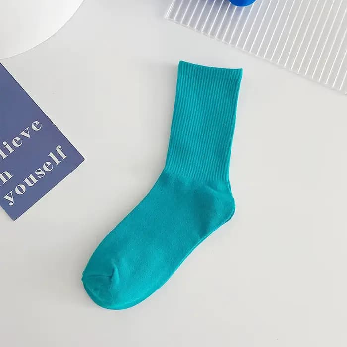 1 paire de chaussettes bleues pour femmes