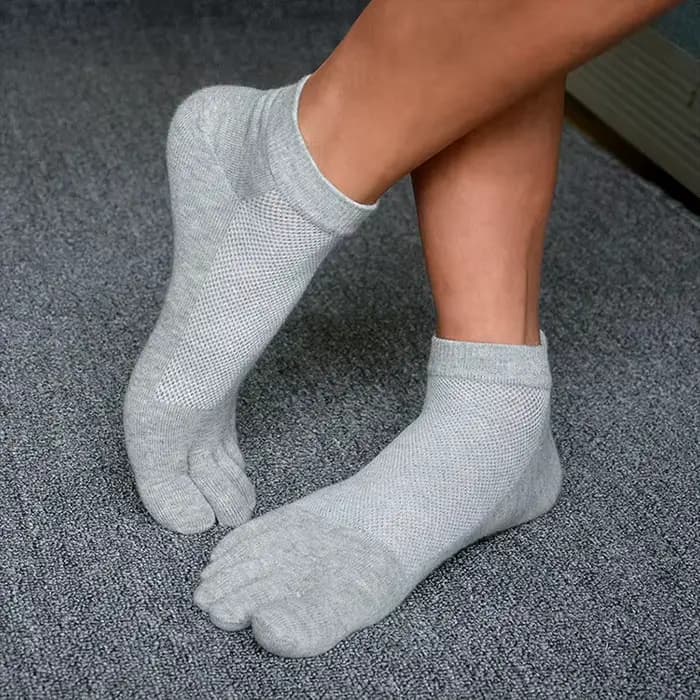 Chaussettes en coton à cinq doigts pour hommes