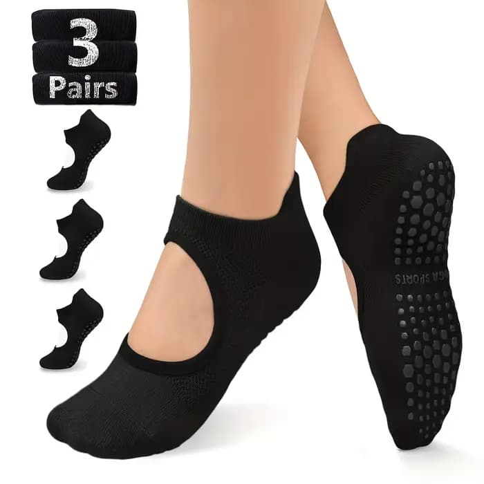 Chaussettes antidérapantes pour femmes, pour Yoga, Barre, Pilates, Fitness, sport, danse, YOGO