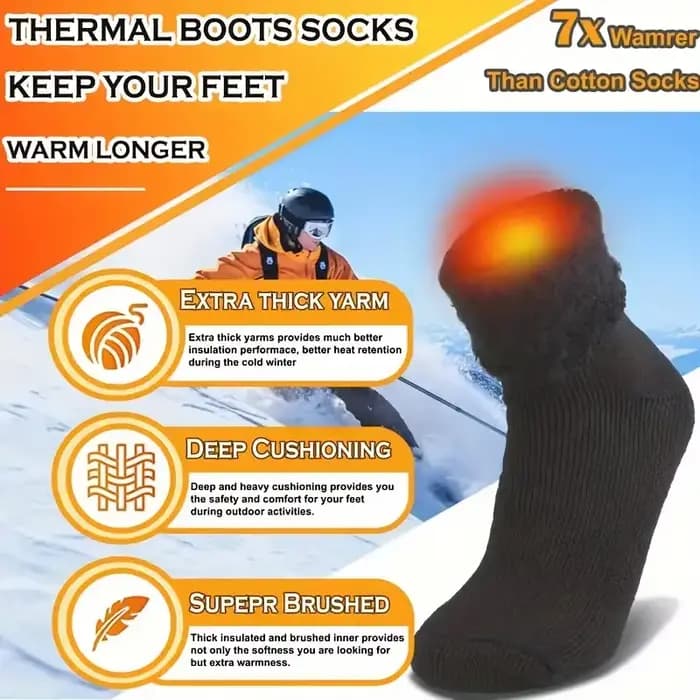 Chaussettes thermiques en coton pour femmes et grandes filles