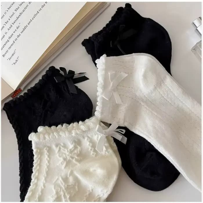 Chaussettes à nœud Lolita