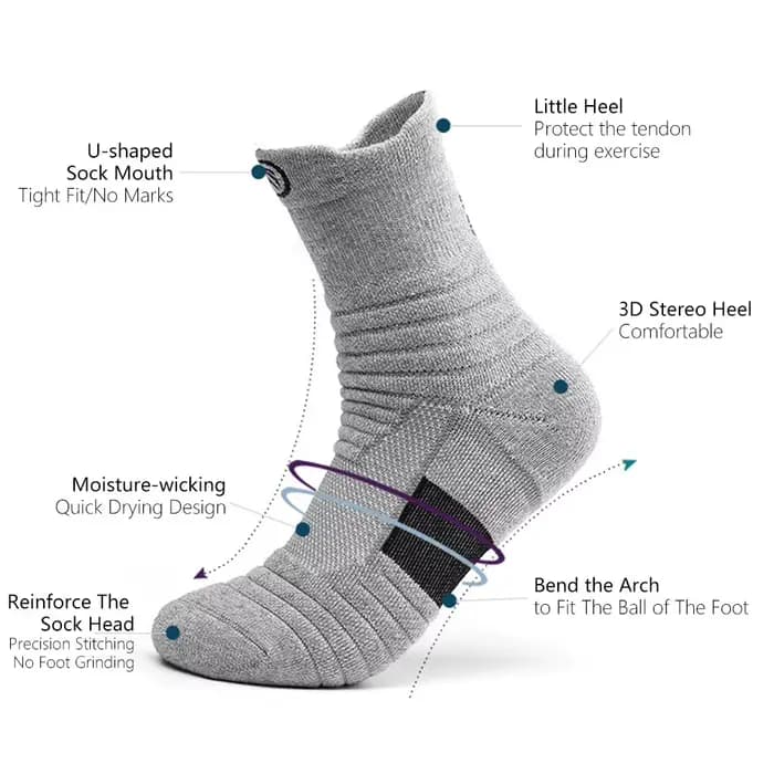Chaussettes de basket-ball respirantes
