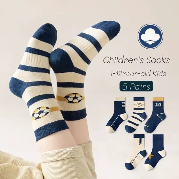 5 paires de chaussettes pour enfants garçons