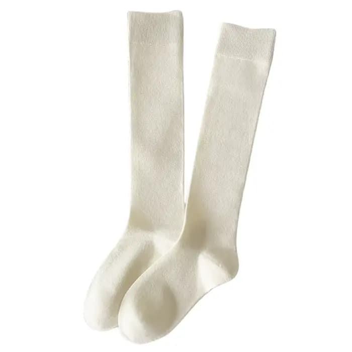 Femme bas haute qualité mode plaine Style japonais genou chaussettes hautes pour femmes respirant longues
