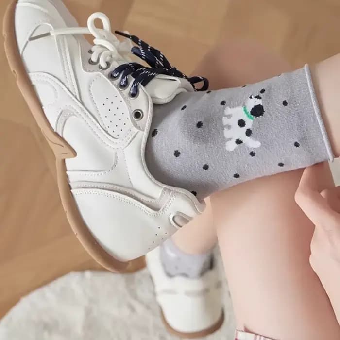 Femmes chaussettes japonais Kawaii dessin animé chien imprimé