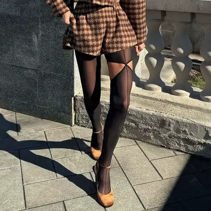 Collants ligne noire Sexy pour femmes