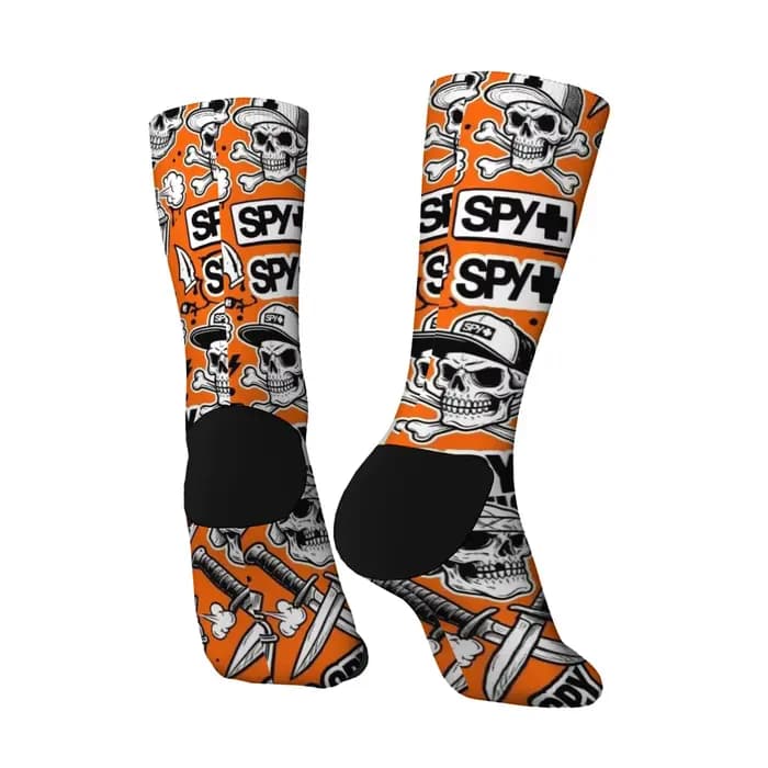 Chaussettes orange style dessin animé Harajuku