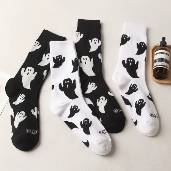 1 Paire de Chaussettes en Coton Noires pour Femme