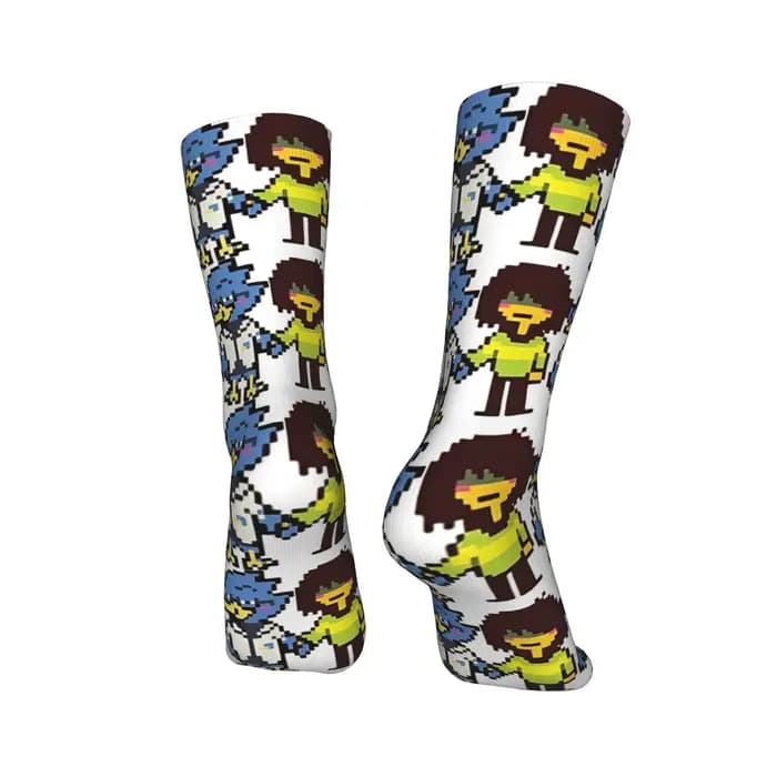 Berdly et Kris chaussettes Deltarune bas modernes femmes hommes doux respirant