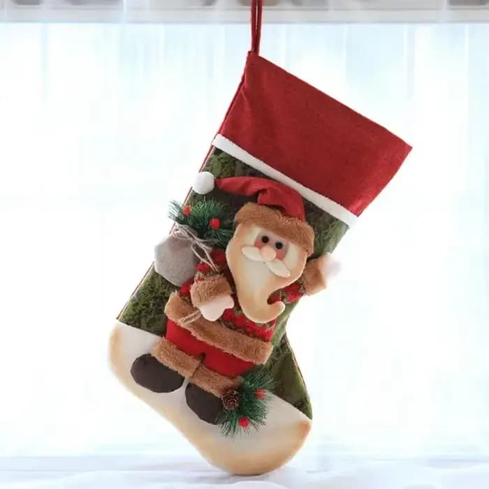Bas de Noël avec Bonhomme de Neige
