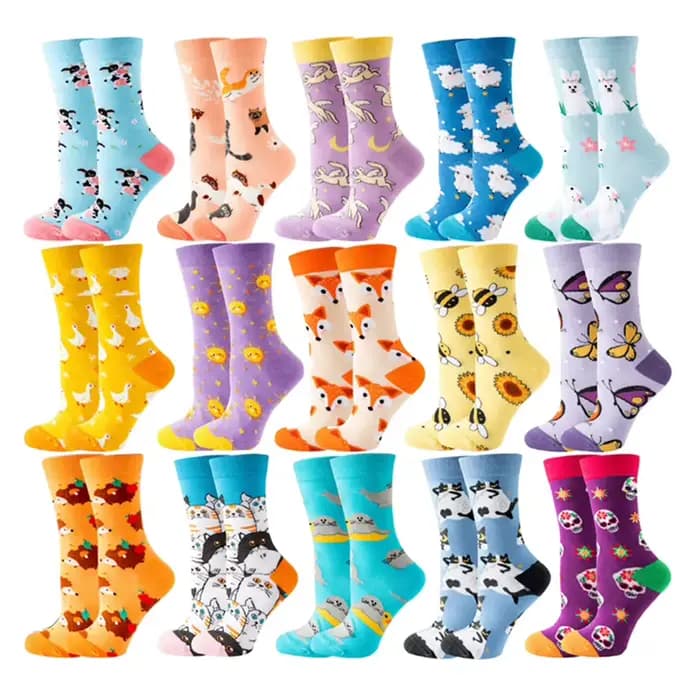 Chaussettes Jacquard créatives pour femmes