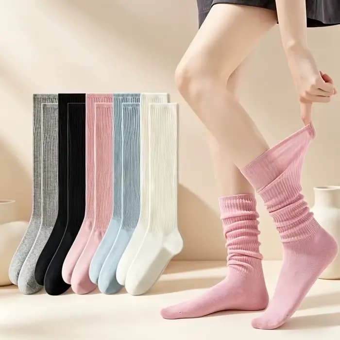 Chaussettes côtelées amples