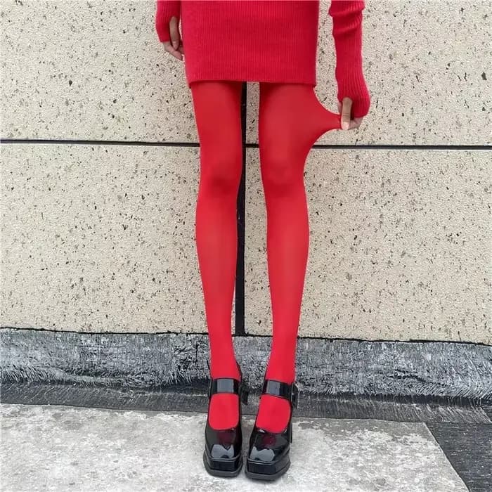 Collants rouges pour femmes