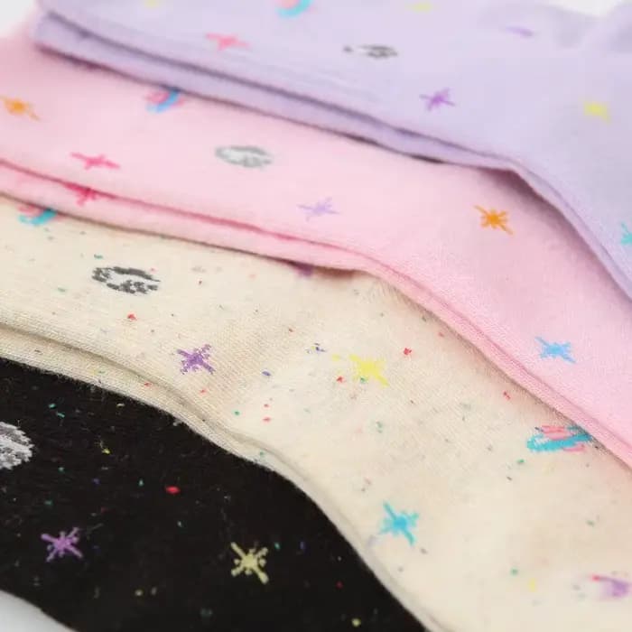 Harajuku lune étoiles chaussettes femmes