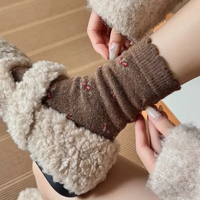 Chaussettes épaisses en laine pour femmes