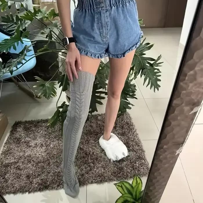 Chaussettes hautes tricotées