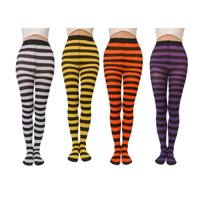 Collants rayés décontractés pour femmes