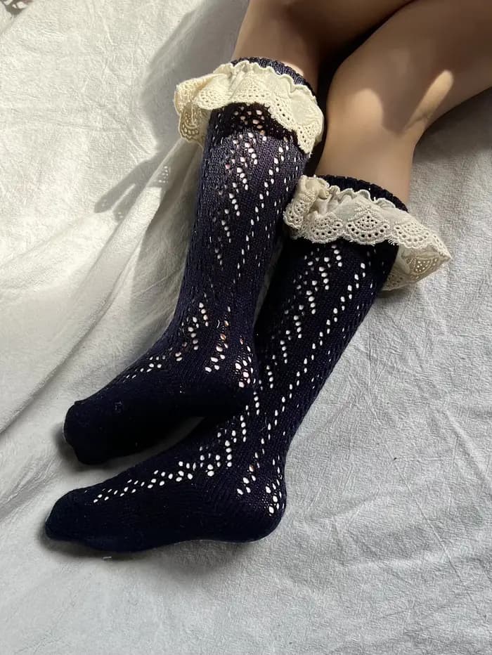 Chaussettes hautes pour bébés filles