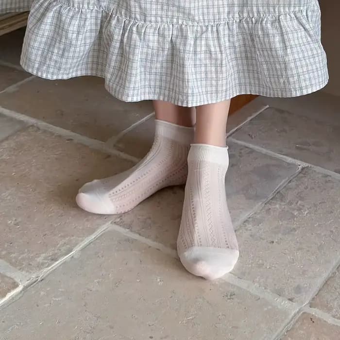 Chaussettes courtes blanches pour femmes