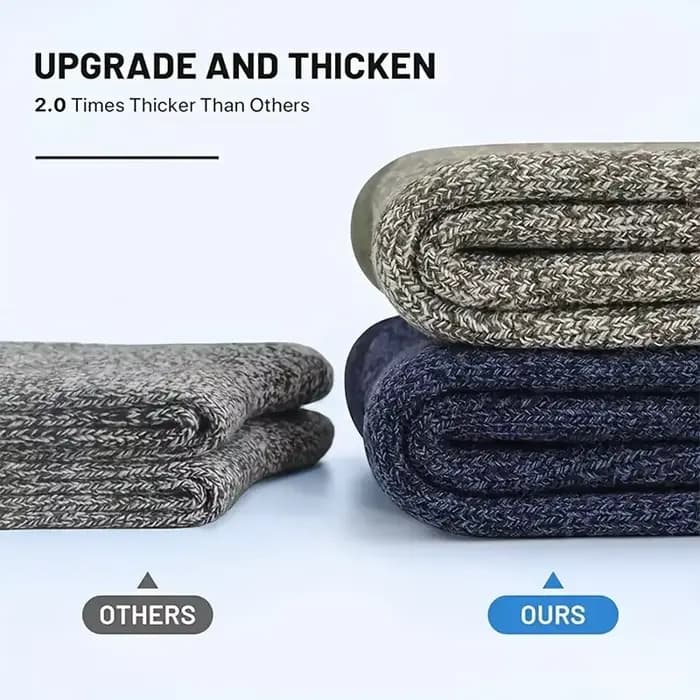 5 paires de chaussettes thermiques d'hiver pour hommes
