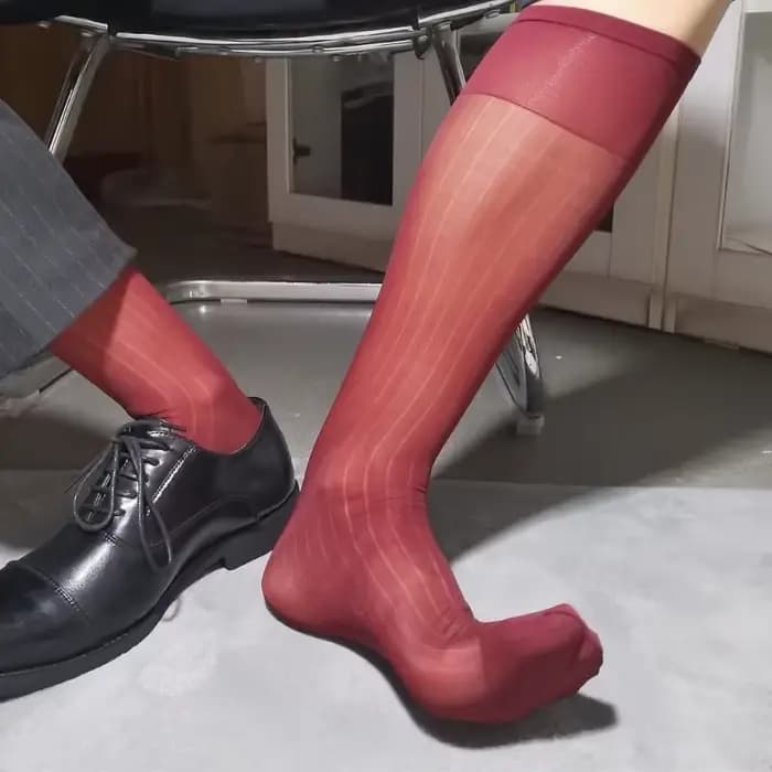 Chaussettes fines en soie pour hommes