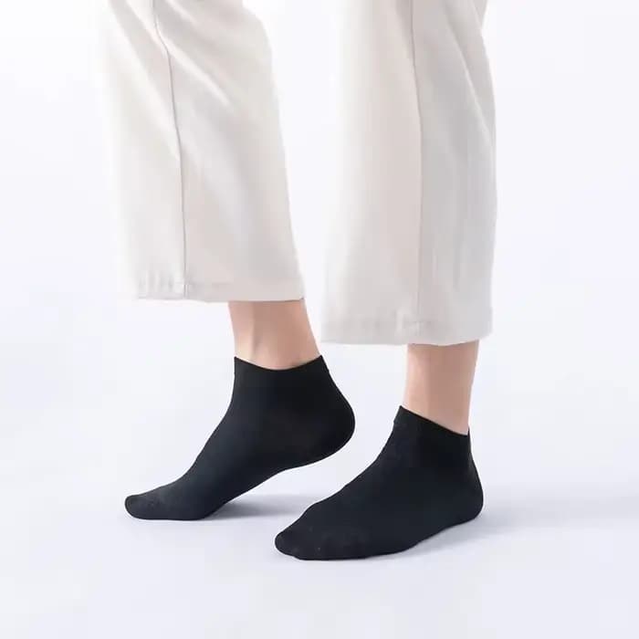 Lot de 5 paires de chaussettes courtes pour femme en fibre de bambou