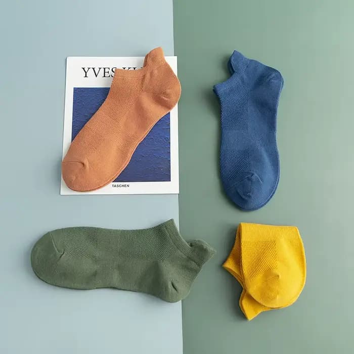 Chaussettes courtes en coton pour hommes