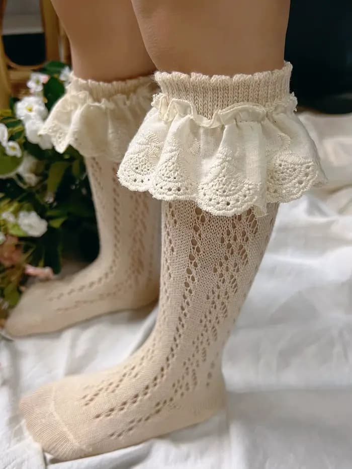 Chaussettes hautes pour bébés filles
