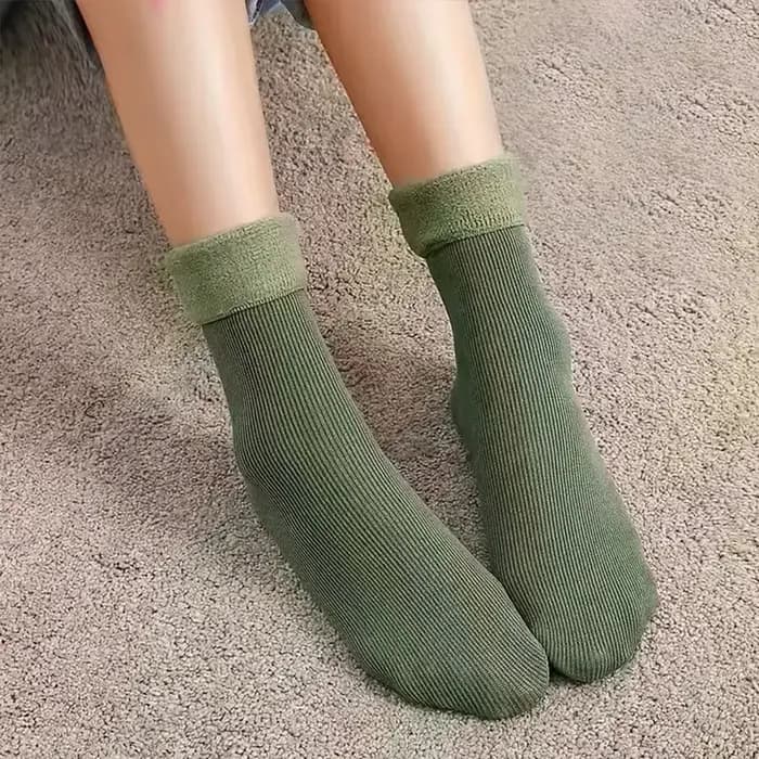 4 paires hiver chaud solide femmes chaussettes épaissir