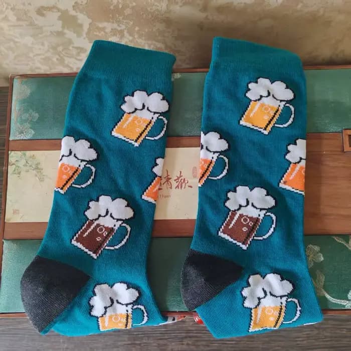 Motif alimentaire drôle coton hommes équipage chaussette crème glacée banane bière tomate cadeau