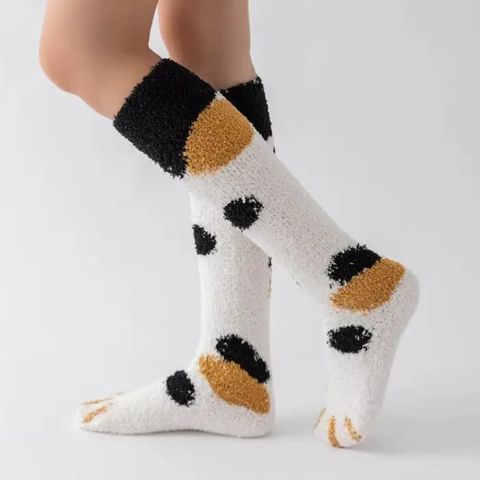 Chaussettes d'hiver en forme de patte de chat