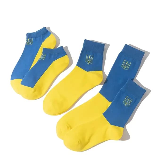 Chaussettes Ukrain Feel Crew pour hommes et femmes