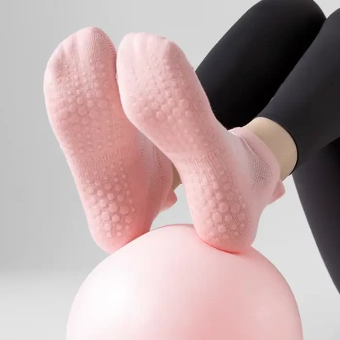 1 paire de chaussettes de Pilates pour femmes