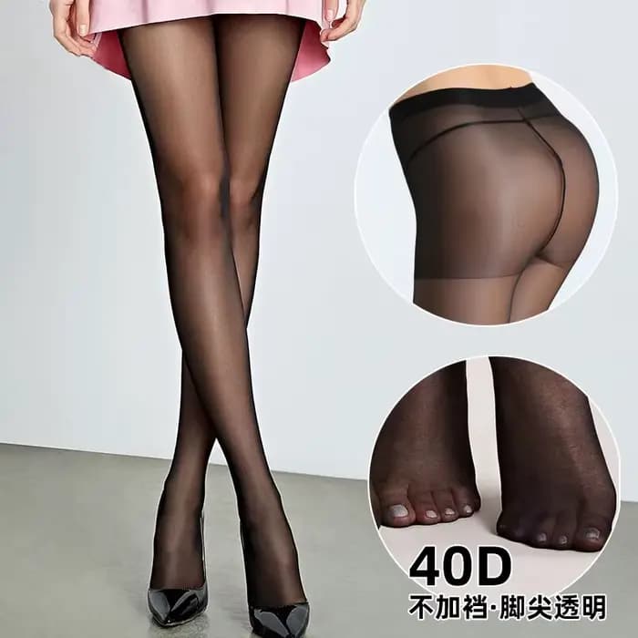 Collants Sexy noirs de couleur unie 15D/30D/40D pour femmes