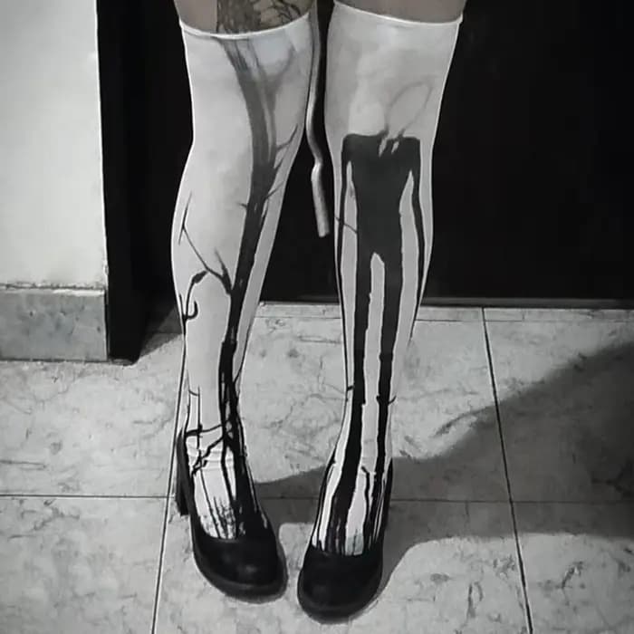 Chaussettes longues Y2k blanches sexy