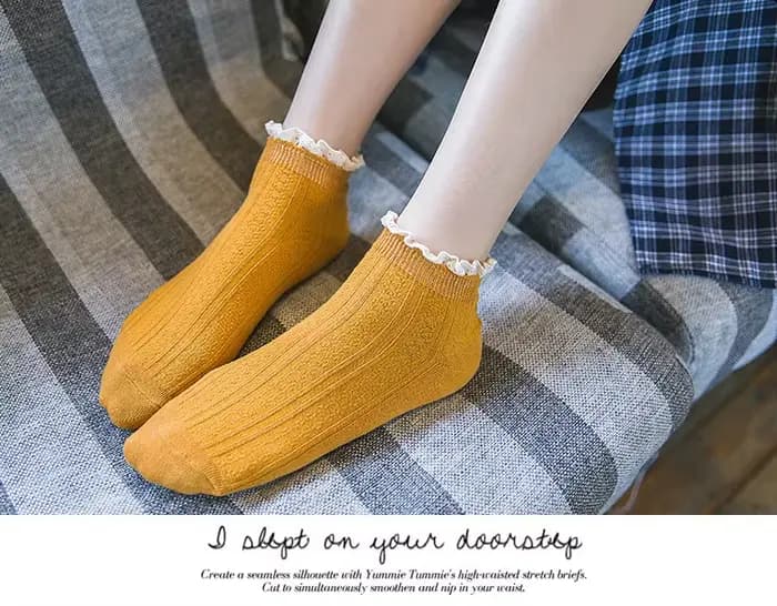 Chaussettes à volants en dentelle pour femmes