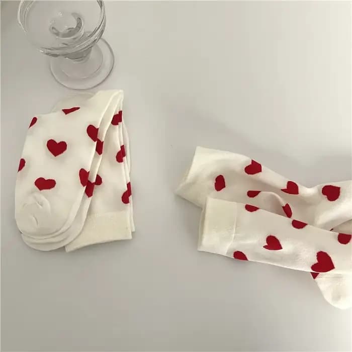 Drôle aimant coeur rouge motif coton hommes équipage chaussette rue marée