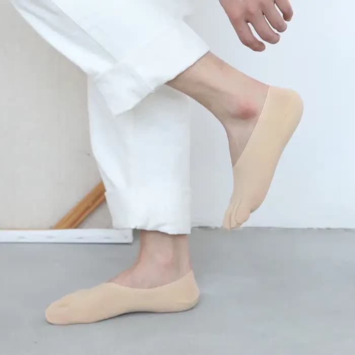 Chaussettes décontractées transparentes pour hommes à cinq doigts