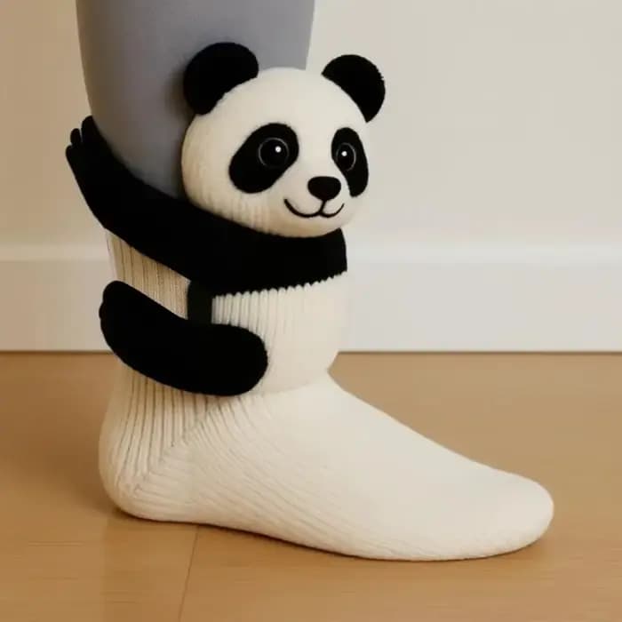 Chaussettes 3D tricotées en forme d'animaux