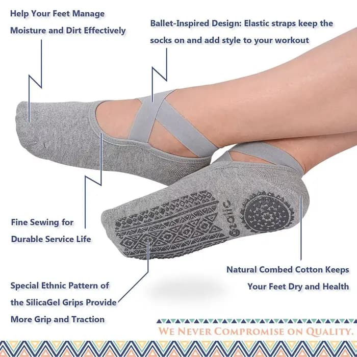 Chaussettes antidérapantes pour femmes