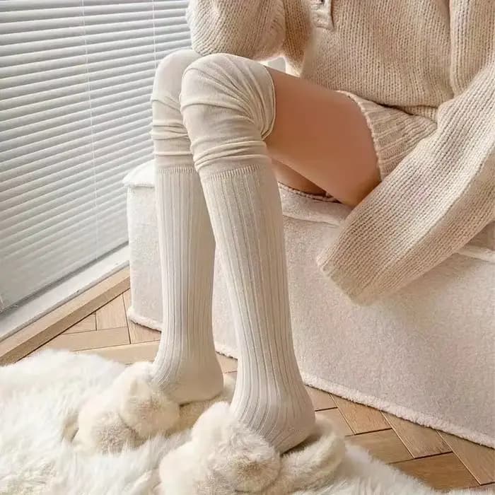 1/4 paires de chaussettes hautes pour femmes
