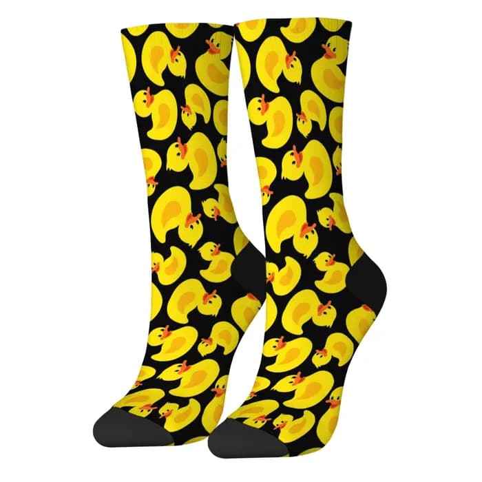 Chaussettes de dessin animé de canard en caoutchouc drôle nouveauté