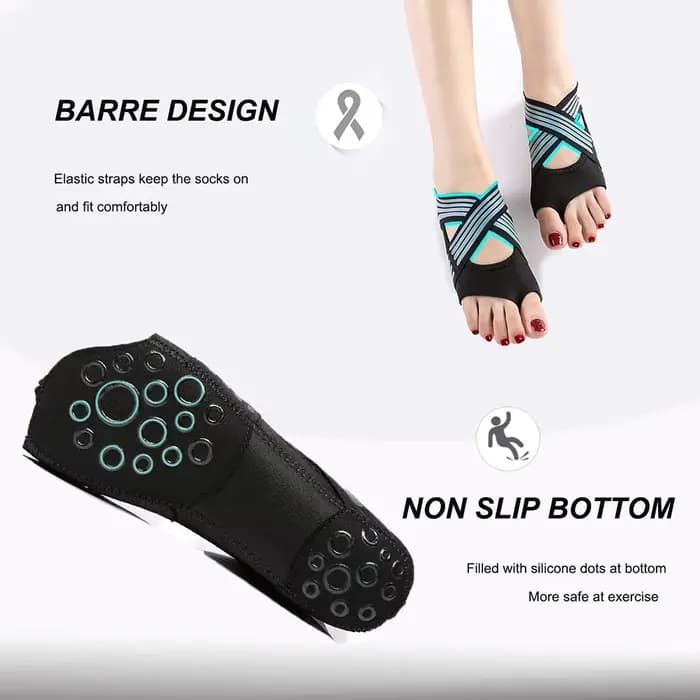 1 paire de chaussettes antidérapantes pour Pilates