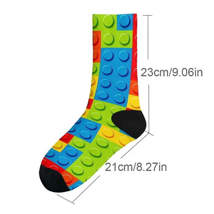 Happy building block chaussettes nouveauté amusant