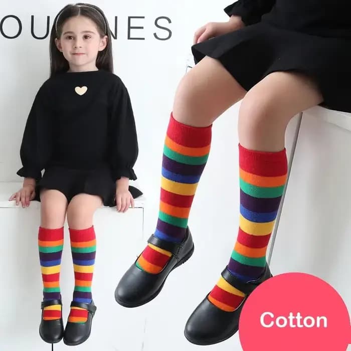 Nouveauté enfants chaussettes arc-en-ciel